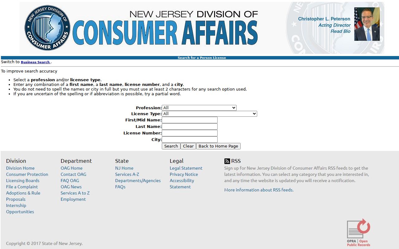 Freehold Township residents directory New Jersey license verification