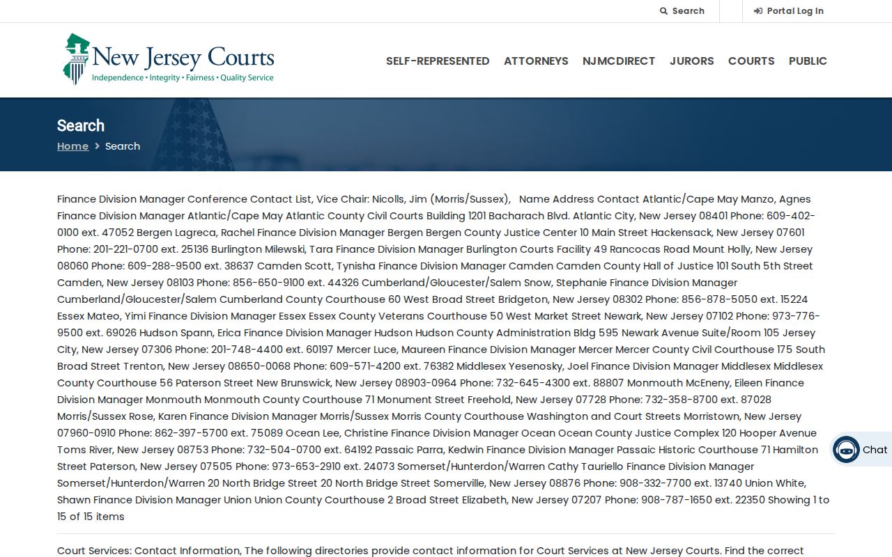 Freehold Township resident lookup through the New Jersey Courts case-search entry point