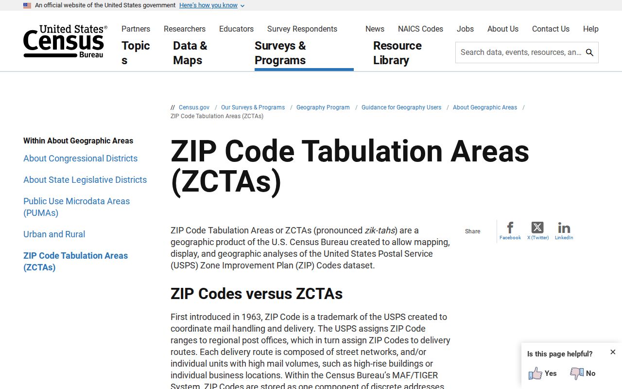 Freehold Township ZIP code view of Census ZIP Code Tabulation Area guidance